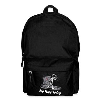 No bike in the rain today - Backpack - black - Front