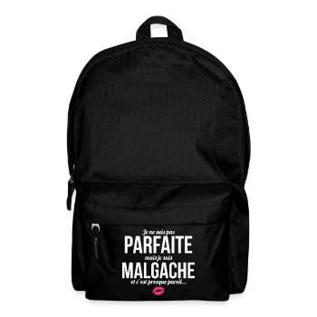 Je Ne Suis Pas Parfaite Mais Je Suis Malgache E... - Sac à dos - noir - Devant