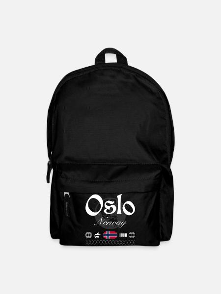 Oslo Norwegen Streetwear Reise Souvenir - Rucksack - Schwarz