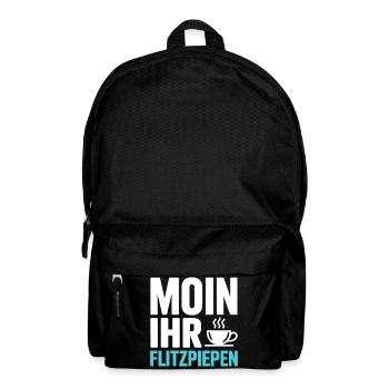 Moin Ihr Flitzpiepen Norddeutsch Hamburg Büro Moin - Rucksack - Schwarz - Vorne
