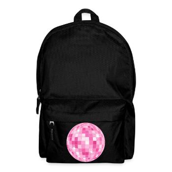 Boule Disco Rose Éclatante - Sac à dos - noir - Devant