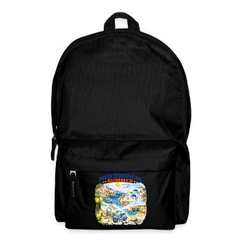 Mittelmeer-Sommer-Mosaik - Rucksack - Schwarz - Vorne