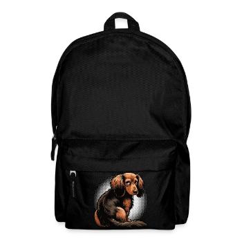 Long-haired Dachshund Dachshund Holder Dachshund Tekkel - Backpack - black - Front