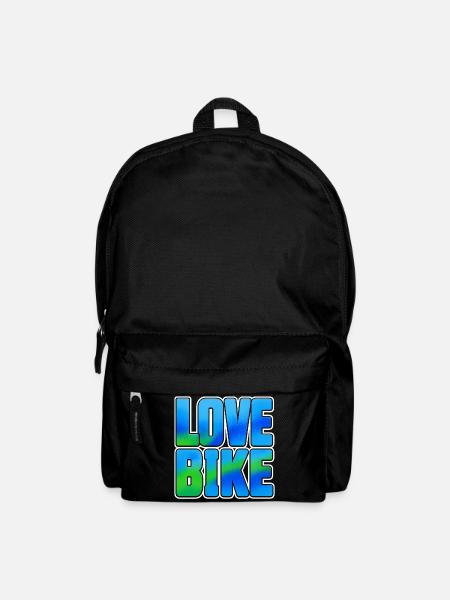 Love Bike Typographic Design - Rucksack - Schwarz