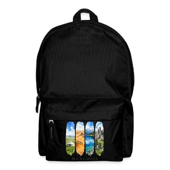 Mongolei Travel – Steppe & Nomaden Motiv - Rucksack - Schwarz - Vorne