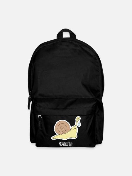 träurig – Schnecke Meme - Rucksack - Schwarz