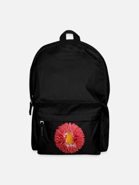 Rosa Chrysant Blume - Rucksack - Schwarz