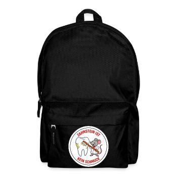 Tierzahnheilkunde Maus Zahnstein Spruch Shirt - Rucksack - Schwarz - Vorne