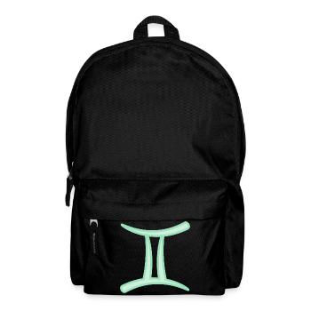 Zwillinge Sternzeichensymbol Pastel Grün - Rucksack - Schwarz - Vorne