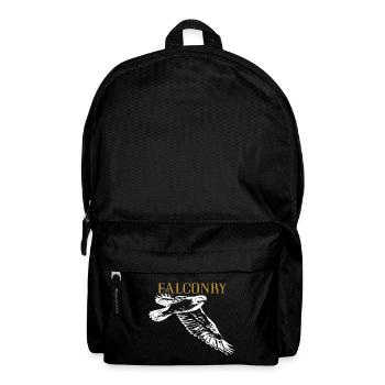 Silhouette de faucon pèlerin pour fauconniers et fauconniers - Sac à dos - noir - Devant