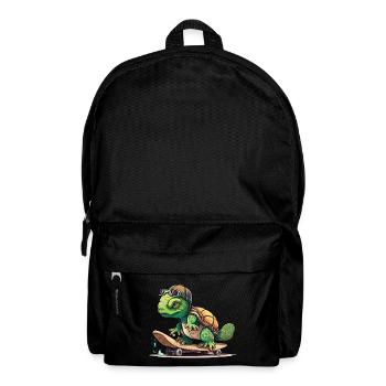 Tortue de skateboard - Sac à dos - noir - Devant