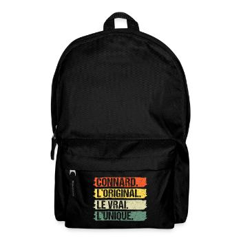 Connard l' original le vrai humour cadeau vintage - Sac à dos - noir - Devant