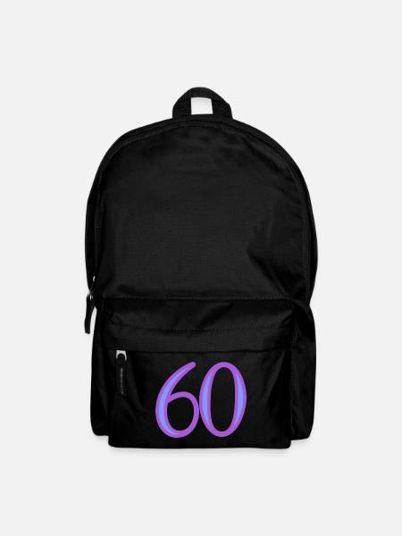 60. 60 ANS. 60e ANNIVERSAIRE. ANNIVERSAIRE 60 ANS. - Sac à dos - noir