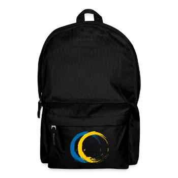Circle brush flag of Sweden holiday travel - Backpack - black - Front