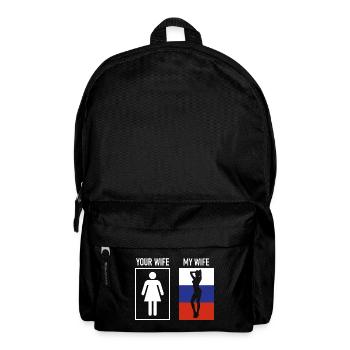 My wife Geschenk Russische Russland Liebe - Rucksack - Schwarz - Vorne