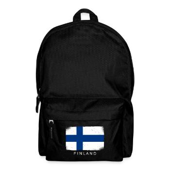 Drapeau finlandais Suomi Drapeau finlandais Look utilisé - Sac à dos - noir - Devant