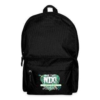 Die Tut Nix Die Will Nur Häkeln Grün Türkis Herz - Rucksack - Schwarz - Vorne