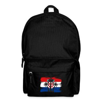 Kroatien Flagge Adria Zagreb Kroatische Fahne - Rucksack - Schwarz - Vorne