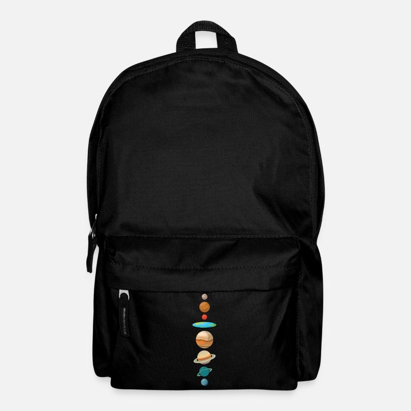 Flache Erde alle Planeten rund Lustiges Geschenk - Rucksack - Schwarz