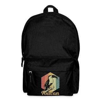 Tukan Retro Vintage Vogel Cooles Geschenk - Rucksack - Schwarz - Vorne