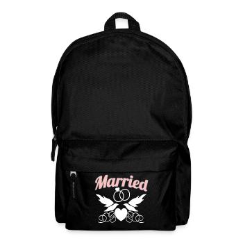 Married Hochzeit Heiraten Geschenk - Rucksack - Schwarz - Vorne