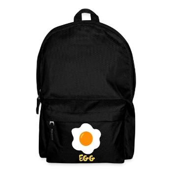 Fried egg eating egg - Backpack - black - Front