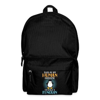 Pingouin en costume humain - Sac à dos - noir - Devant