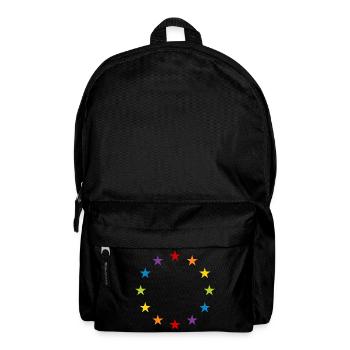 LGBT Gay Pride Stars Rainbow Europe Flag EU - Backpack - black - Front