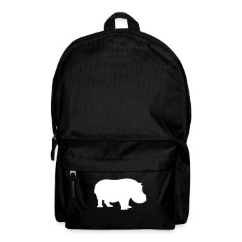Hippo Nilpferd Flusspferd - Rucksack - Schwarz - Vorne