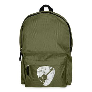 Akustische Gitarre Plektrum Geschenk - Rucksack - Olivgrün - Vorne