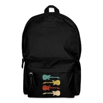 E-Gitarre Vintage Geschenk - Rucksack - Schwarz - Vorne