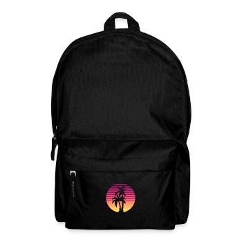 Vintage 90er 80er Retro Palme Strand Sonne Sommer - Rucksack - Schwarz - Vorne