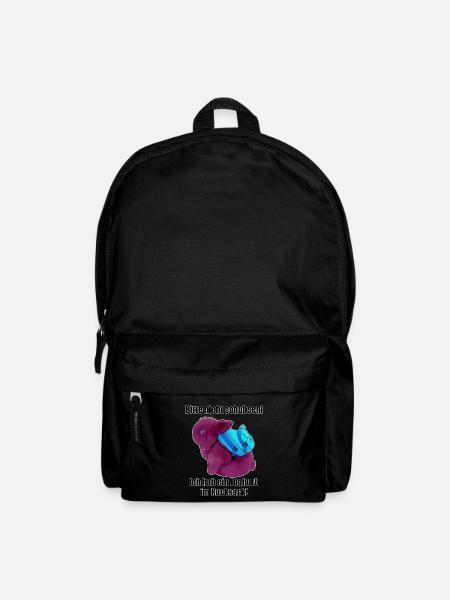 Nicht schubsen ich hab ein Joghurt im Rucksack - Rucksack - Schwarz