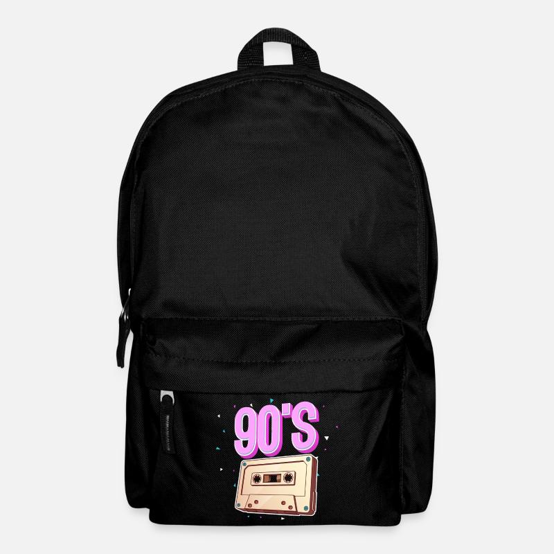 90er Jahre Kassette - Rucksack - Schwarz