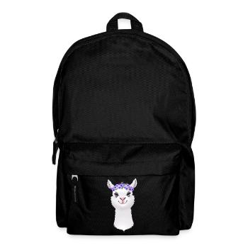Lama Alpaka Tier - Rucksack - Schwarz - Vorne