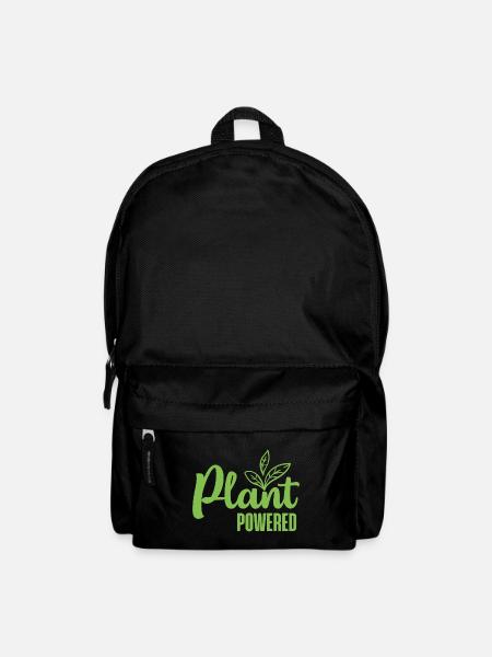 Plant Powered Vegan Geschenk - Rucksack - Schwarz