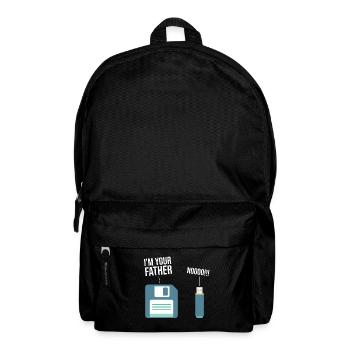 Ordinateur de disquette drôle des années 90 USB - Sac à dos - noir - Devant