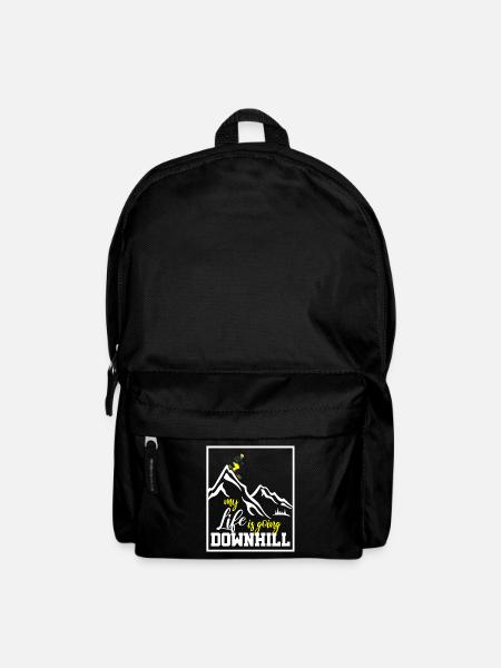 Downhill Ski Skifahren Berge Wintersport - Rucksack - Schwarz