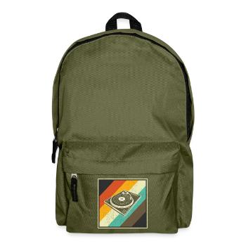 Disque vinyle VINYL RETRO musique - Sac à dos - vert olive - Devant