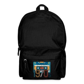 70er Jahre Musik Kassette Vintage Retro - Rucksack - Schwarz - Vorne