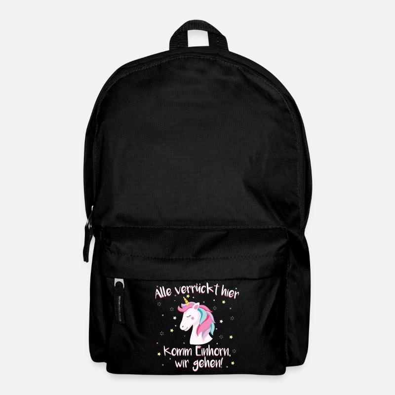 Einhorn Einhörner Mädchen Spruch Kinder Geschenk - Rucksack - Schwarz