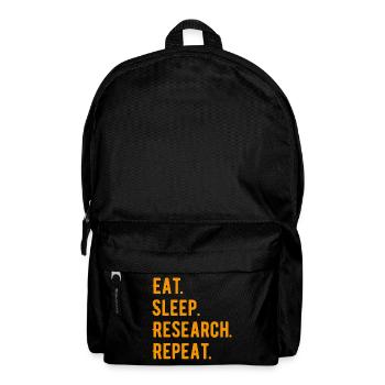 Eat Sleep Research Repeat Phd gift - Backpack - black - Front