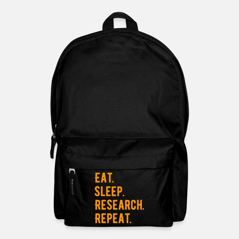 Eat Sleep Research Repeat Phd Geschenk - Rucksack - Schwarz