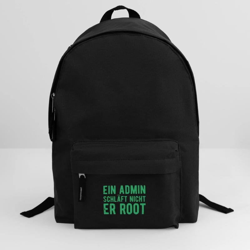 Ein Admin schläft nicht er Root Sysadmin Geschenk Rucksack
