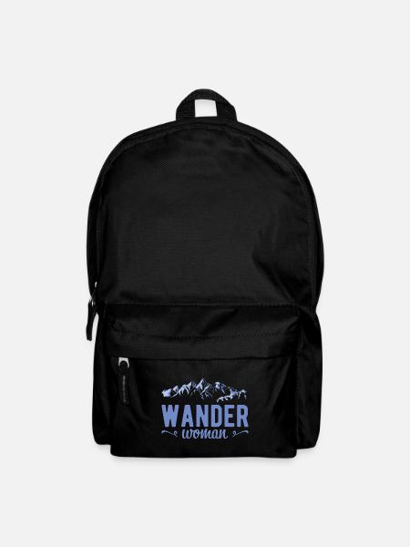 Wander woman Wanderer Berge Geschenk - Rucksack - Schwarz