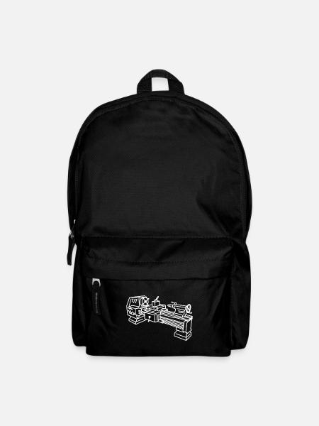 Lathe mechanic workshop gift - Backpack - black