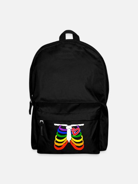 Colorful Rainbow Flag Gay Pride Tshirt Design " - Backpack - black