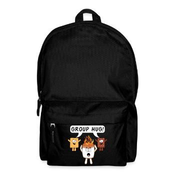Nice Fire Camping Shirt For Campers "Group Hug" - Backpack - black - Front