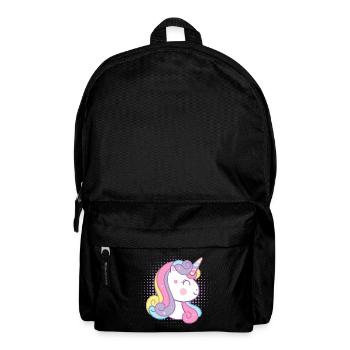 Süßes Einhorn - Rucksack - Schwarz - Vorne