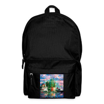 08 Hamburg Hafen Elphi ships cranes - Backpack - black - Front